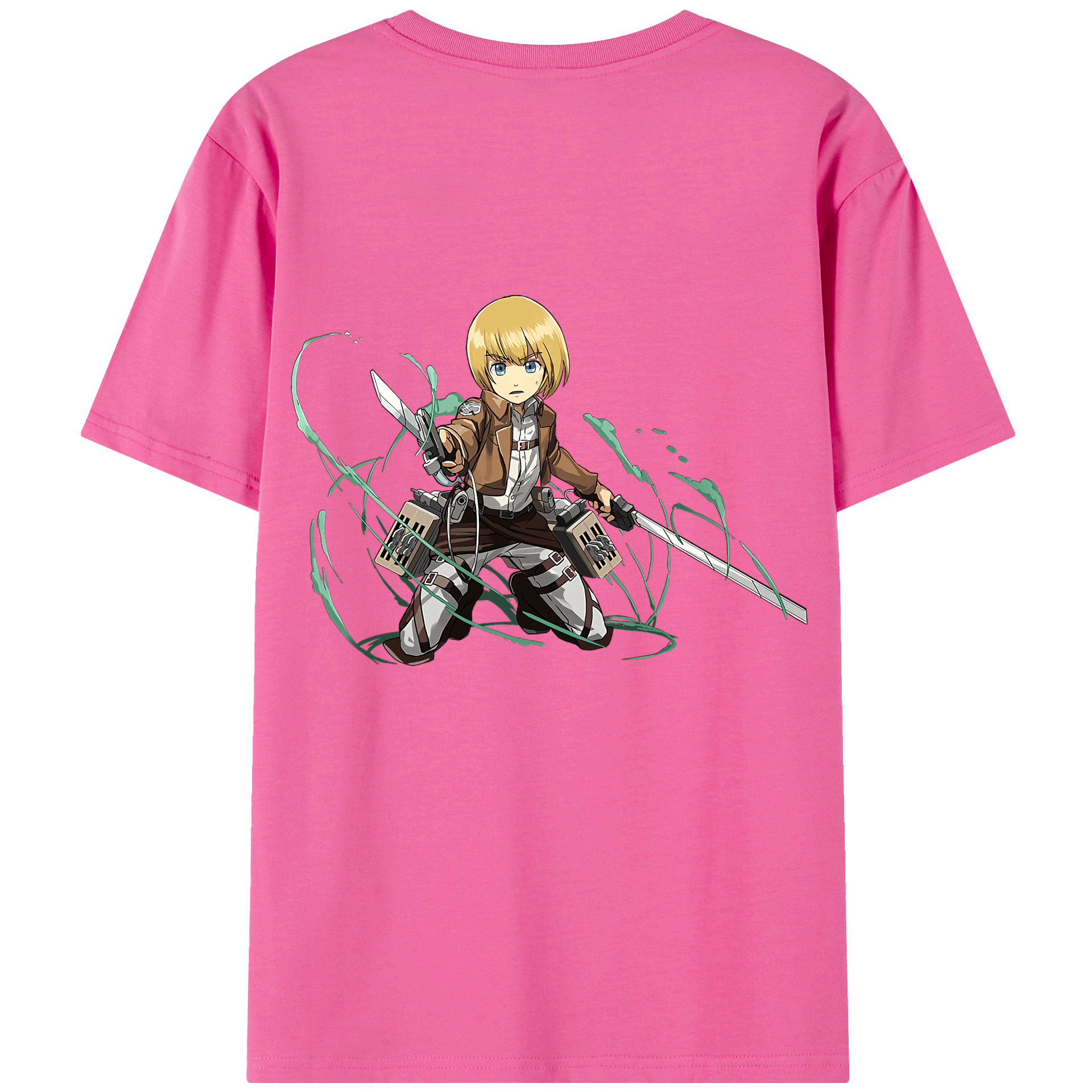 （画像用） 進撃の巨人 アルミン·アルレルト Attack on Titan Armin Arlert レディース半袖Tシャツ(バックプリント)